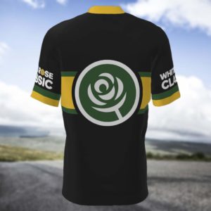 womens black cycling jersey back