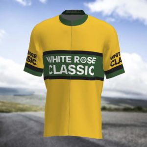 womens yellow cycling jersey front